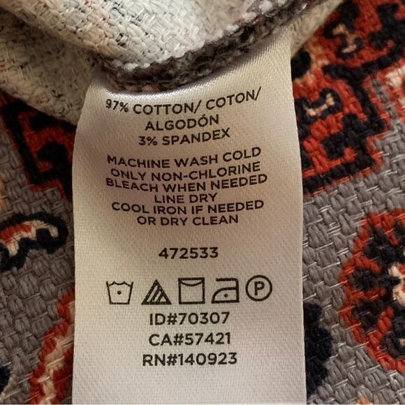 Loft Outlet Skirt Rust Black Floral Medallion Tailored Pencil Skirt Size 0P NEW - Picture 7 of 9